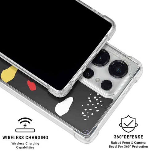 Dark Color Pop Galaxy S25 Ultra Clear Case